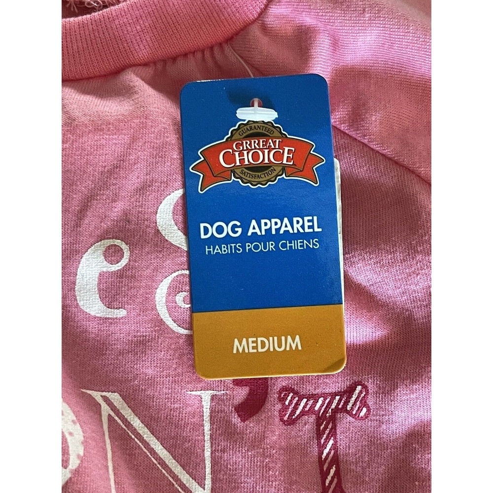 Great Choice Doggy T-shirt Size Medium Pink “Rules Don’t Apply To Me” NEW - Picture 4 of 7